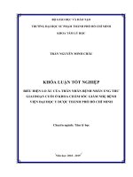 Biểu hiện lo âu của thân nhân bệnh nhân ung thư giai đoạn cuối ở khoa chăm sóc giảm nhẹ bệnh viện đại học y dược thành phố hồ chí minh​ 
