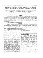 Rèn luyện kĩ năng thực hiện các thao tác tư duy cho học sinh qua việc giải bài tập thí nghiệm trong dạy học vật lí