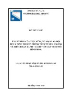 Ảnh hưởng của việc sử dụng mạng xã hội đến ý định truyền miệng trực tuyến (eWOM) về khách sạn xanh – cách tiếp cân theo mô hình MOA 