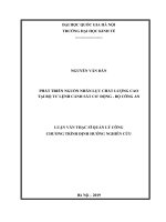 (Luận văn thạc sĩ) phát triển nguồn nhân lực chất lượng cao tại bộ tư lệnh cảnh sát cơ động   bộ công an 