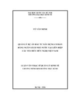 (Luận văn thạc sĩ) quản lý dự án đầu tư xây dựng cơ bản bằng ngân sách nhà nước tại liên hiệp các tổ chức hữu nghị việt nam    
