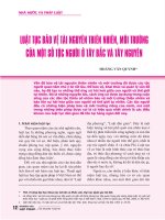 Luật tục bảo vệ tài nguyên thiên nhiên, môi trường của một số tộc người ở Tây Bắc và Tây Nguyên