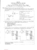 Đáp án đề kiểm tra học kỳ I năm học 2017-2018 môn Thiết kế hệ thống nhúng - ĐH Bách khoa TP.HCM