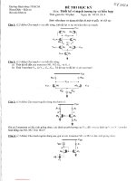 Đề thi cuối học kỳ I năm học 2017-2018 môn Thiết kế vi mạch tương tự và hỗn hợp - ĐH Bách khoa TP.HCM