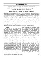 Đánh giá khả năng xử lý nước thải sinh hoạt tại nguồn phân tán bằng kỹ thuật phối trộn các tầng vật liệu có nguồn gốc từ đất