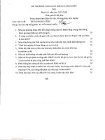 Đề kiểm tra cuối học kỳ I năm 2017-2018 môn Sản xuất năng lượng điện - ĐH Bách khoa TP.HCM