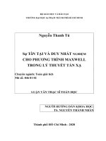 Sự tồn tại và duy nhất nghiệm cho phương trình maxwell trong lý thuyết tán xạ 