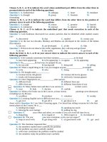 Đề thi thử THPT 2018 môn tiếng anh trường THPT phạm trọng nghĩa lần 2 