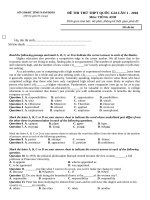 Đề thi thử THPT 2018 môn tiếng anh sở GDĐT nam định lần 1 