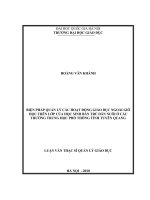 (Luận văn thạc sĩ) biện pháp quản lý các hoạt động giáo dục ngoài giờ học trên lớp của học sinh bán trú dân nuôi ở các trường trung học phổ thông tỉnh tuyên quang   