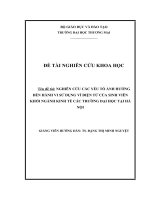 (Nghiên cứu khoa học) nghiên cứu các yếu tố ảnh hưởng đến hành vi sử dụng ví điện tử của sinh viên khối ngành kinh tế các trường đại học tại hà nội