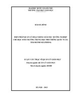 (Luận văn thạc sĩ) biện pháp quản lý hoạt động giáo dục hướng nghiệp cho học sinh trường trung học phổ thông quốc tuấn, thành phố hải phòng   