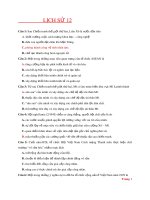 Tổng hợp câu hỏi ôn tập môn Lịch sử 12