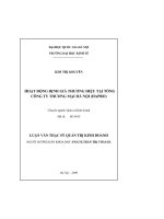 (Luận văn thạc sĩ) hoạt động định giá thương hiệu tại tổng công ty thương mại hà nội (hapro)    