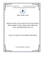 (Luận văn thạc sĩ) hiệu quả dịch vụ huy động vốn tại ngân hàng nông nghiệp và phát triển nông thôn việt nam   chi nhánh đông gia lai 