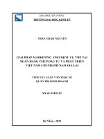 Giải pháp marketing cho dich vụ thẻ tại ngân hàng thƣơng mại cổ phần đầu tƣ và phát triển việt nam   chi nhánh nam gia lai 