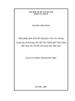 (Luận văn thạc sĩ) biện pháp phát triển đội ngũ giáo viên các trường trung học phổ thông trên địa bàn thành phố nam định đáp ứng yêu cầu đổi mới giáo dục hiện nay 
