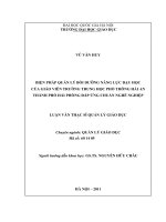 (Luận văn thạc sĩ) biện pháp quản lý bồi dưỡng năng lực dạy học của giáo viên trường trung học phổ thông hải an thành phố hải phòng đáp ứng chuẩn nghề nghiệp   