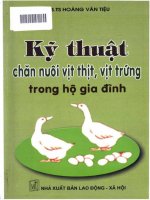 Hướng dẫn kỹ thuật chăn nuôi vịt thịt, vịt trứng trong hộ gia đình: Phần 1