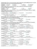 Đề thi thử THPT 2018 môn tiếng anh trường THPT phạm trọng nghĩa lần 1 