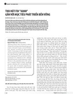 Thu hút FDI xanh gắn với mục tiêu phát triển bền vững