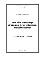 (Luận án tiến sĩ) quyền trẻ em trong giai đoạn xây dựng nhà nước pháp quyền việt nam   những đảm bảo pháp lý 