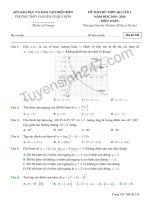 Đề thi thử THPT quốc gia 2020 môn toán chuyên lê quý đôn lần 1 