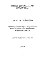 (Luận văn thạc sĩ) biện pháp quản lý hoạt động dạy học tiếng anh đối với các trường trung học phổ thông huyện thường tín, hà tây 