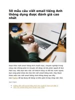50 mẫu câu viết email tiếng Anh