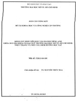 khảo sát sinh viên đầu vào ngành tiếng anh khóa 2012 2016 khoa ngoại ngữ trường đại học mở tp hồ chí minh thực trạng và nhu cầu định hướng học tâp 