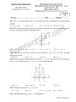 Đề thi thử THPT quốc gia 2020 môn toán lần 1   THPT triệu sơn 2 