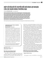 Một số vấn đề về chuyển đổi mô hình lợi nhuận của các ngân hàng thương mại