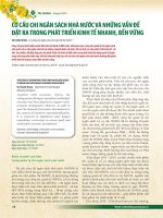 Cơ cấu chi ngân sách nhà nước và những vấn đề đặt ra trong phát triển kinh tế nhanh, bền vững