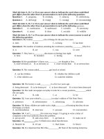 Đề thi thử THPT 2018 môn tiếng anh trường THPT lục ngạn   bắc giang 