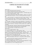 Đề cương chính sách kinh tế xã hội