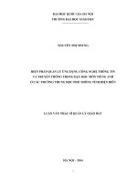 (Luận văn thạc sĩ) biện pháp quản lý ứng dụng công nghệ thông tin và truyền thông trong dạy học môn tiếng anh ở các trường trung học phổ thông tỉnh điện biên001 