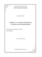 Nghiên cứu các phương pháp bình sai lưới trắc địa với trị đo hỗn hợp