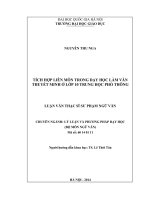 (Luận văn thạc sĩ) tích hợp liên môn trong dạy học làm văn thuyết minh ở lớp 10 trung học phổ thông   