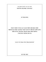 (Luận văn thạc sĩ) phát triển năng lực giao tiếp cho học sinh trong dạy học lịch sử việt nam từ thế kỉ x đến giữa thế kỉ XIX, trường trung học phổ thông (chương trình chuẩn) 