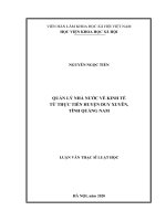 Quản lý nhà nước về kinh tế từ thực tiễn huyện Duy Xuyên, tỉnh Quảng Nam (Luận văn thạc sĩ)
