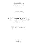 (Luận văn thạc sĩ) sử dụng thí nghiệm trong dạy học sinh học 11   trung học phổ thông nhằm phát triển năng lực nghiên cứu cho học sinh   