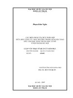 (Luận văn thạc sĩ) các biện pháp tổ chức phối hợp giữa bảo tàng và nhà trường trong giáo dục đạo đức cho học sinh trung học cơ sở ở nội thành hà nội 