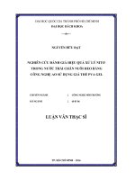 Nghiên cứu đánh giá hiệu quả xử lý nitơ trong nước thải chăn nuôi heo bằng công nghệ ao sử dụng giá thể PVA gel