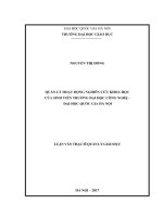 (Luận văn thạc sĩ) quản lý hoạt động nghiên cứu khoa học của sinh viên trường đại học công nghệ   ĐHQGHN 