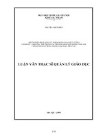 (Luận văn thạc sĩ) những biện pháp nhằm nâng cao chất lượng chăm sóc   giáo dục trẻ trong các trường mầm non ngoài công lập thành phố hải phòng trong giai đoạn hiện nay   