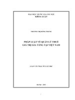 (Luận văn thạc sĩ) pháp luật về quản lý thuế giá trị gia tăng tại việt nam  