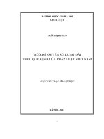 (Luận văn thạc sĩ) thừa kế quyền sử dụng đất theo quy định của pháp luật việt nam001 