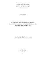 (Luận văn thạc sĩ) quản lý hoạt động bồi dưỡng học sinh giỏi ở trường trung học phổ thông thành phố điện biên phủ trong bối cảnh hiện nay  