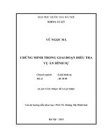 (Luận văn thạc sĩ) chứng minh trong giai đoạn điều tra vụ án hình sự  