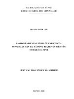 (Luận văn thạc sĩ) đánh giá khả năng tích lũy carbon của rừng ngập mặn tại xã đồng rui, huyện tiên yên, tỉnh quảng ninh 